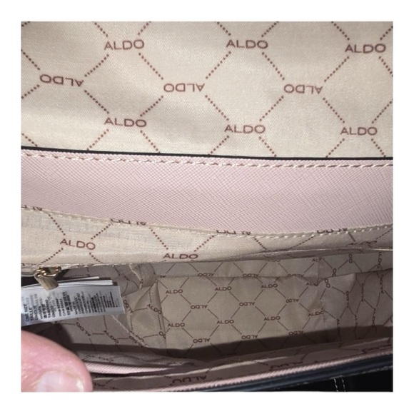 ALDO NUDE WITH SNAKE PRINT PADLOCK DETAIL SATCHEL BAG S/S NWOT - Picture 7 of 10